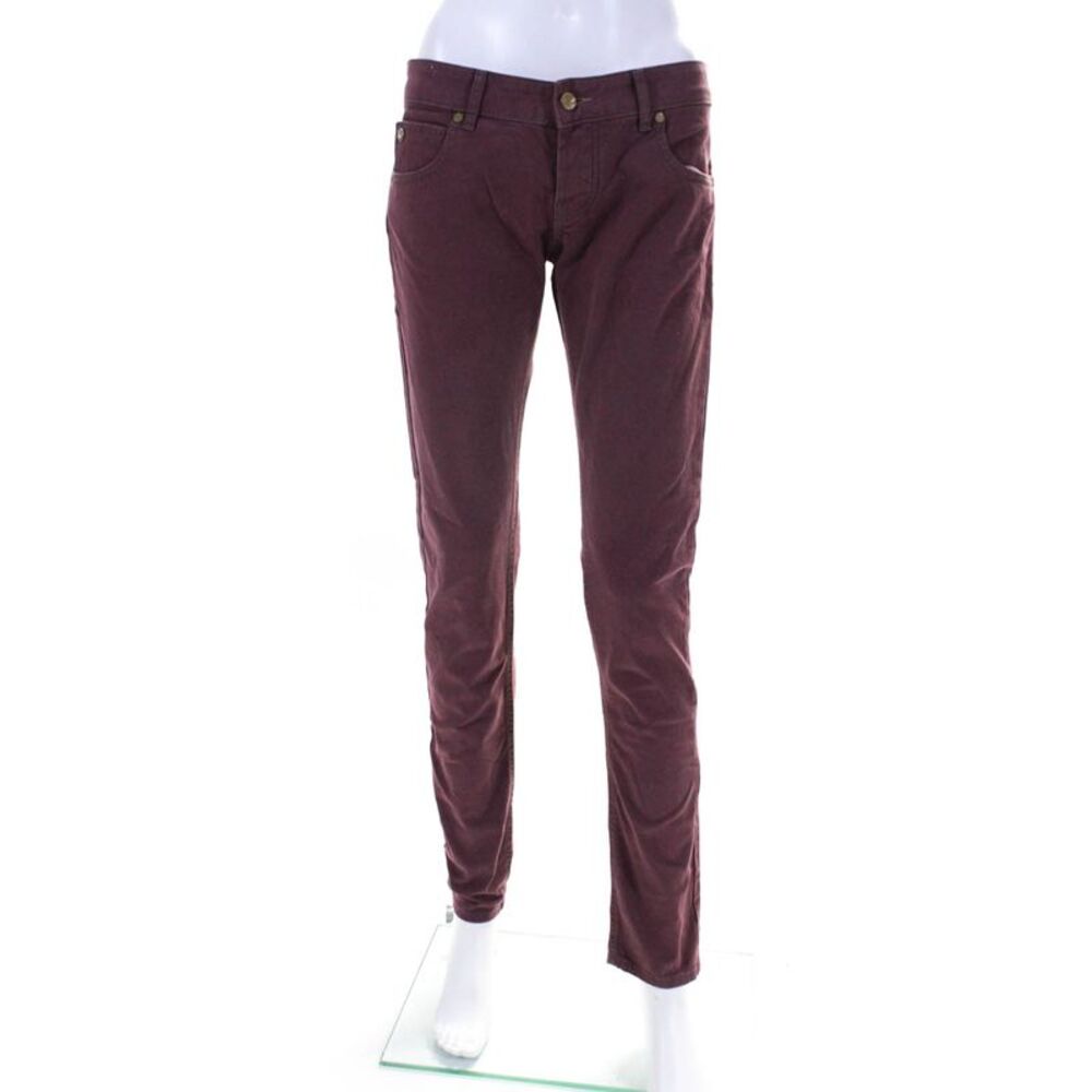 Maison Clochard Womens Faded Red Low Rise Straight Leg Jeans Size 29